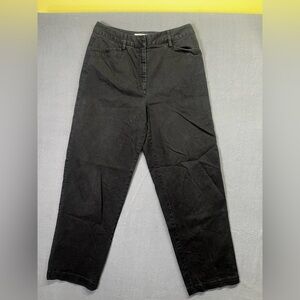 Talbots Petites Black Career Pants Womens 6 Casual Waitress Work Pants 1448
